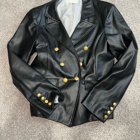 Anthropologie Nico Faux Leather Blazer - Picture 5 of 14